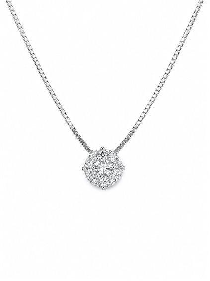 Halskette Davite & Delucchi Dame in Weißgold Diamante 0.16 Ct CLN011050 0S - CLN011050 0S